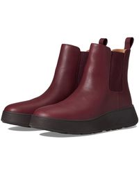 Fitflop - F-mode Leather Flatform Chelsea Boots - Lyst