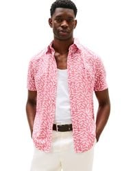 Tommy Hilfiger - Camisa Hombre Linen Blend Print ga Corta - Lyst