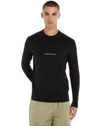 Calvin Klein - Institutional Essential Sweater Black - Lyst