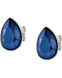 Nomination Allure Earrings For Woman In Stainless Steel With Blue Crystal. Made In Italy.