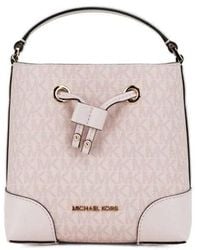 Michael Kors - Mercer Small Powder Blush Pvc Bucket Crossbody Handbag Purse Pink - Lyst