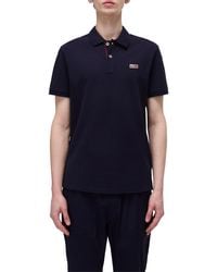 Napapijri - Eruggy Short Sleeve Polo Shirt Navy Blue S - Lyst