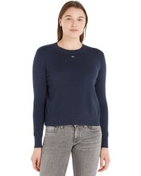Tommy Hilfiger - Pullover Donna Essential Crew Neck Pullover in Maglia - Lyst