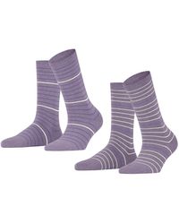 FALKE - Esprit Fine Stripe 2-pack Socks - Lyst