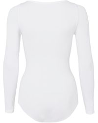 FALKE - Fine Cotton Crew Neck W Bo Soft Fabric Longsleeved Shapewear Bodysuit - Lyst