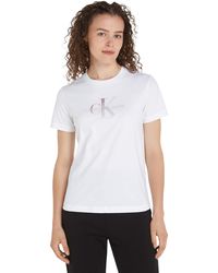 Calvin Klein - T-Shirts Kurzarm Diffused Regular Rundhalsausschnitt - Lyst