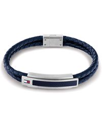 Tommy Hilfiger Jewelry Bracelet pour en Cuir Bleu - 2790356