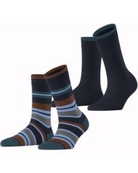 Esprit - Retro Stripe Multipack W So Cotton Patterned 2 Pairs Socks - Lyst