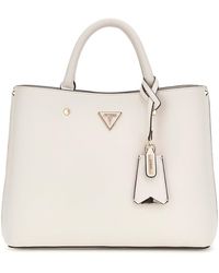 Guess - Meridian II Girlfriend Satchel Ivory - Lyst