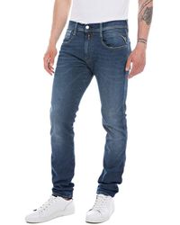 Replay Slim Jeans Katewin Hyperflex in Grau | Lyst DE