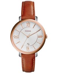 Fossil - Jacqueline Quartz Stainless Steel And Leather Watch - Lyst