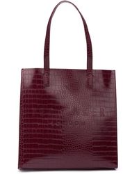 Ted Baker - Croccon Handbag Purple One Size - Lyst