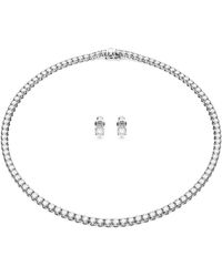 Swarovski - Matrix tennis halskette, rundschliff, klein - Lyst