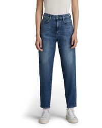 G-Star RAW - Janeh Ultra High Waist Mom Ankle Straight Jeans,blue - Lyst