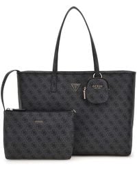 Guess - Power Play Ii Large Tech Tote Coal Logo - Lyst
