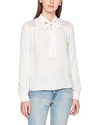 Vero Moda Vmabela L/S Bow Top Bluse - Weiß