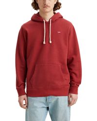 Levi's - Hoodie Sweatshirt Brick Red - Lyst