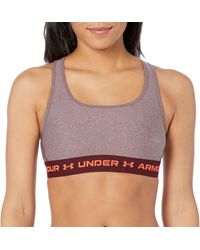 Under Armour - Crossback Mid-Impact Heather Sport-BH - Lyst