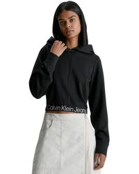 Calvin Klein - Jeans Tape Milano Hoodie J20J221413 Felpa con Cappuccio e Zip - Lyst