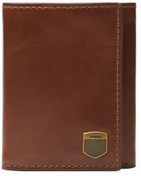 Fossil - Trifold Hayes Leder - Lyst