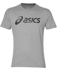 Asics - T-shirt Big Logo Tee,brilliant White / Performance Black,s - Lyst