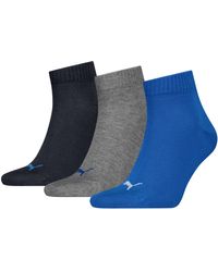 PUMA - Plain Recycled Cotton Quarter Sock - Lyst