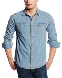 Levi's Up Shirt Long_sleeve Button-down Shirt - Blue