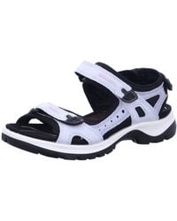 Ecco - Kids Yucatan 3-strap Sandal Size 7. 5 Leather Violet Ice Metallic - Lyst