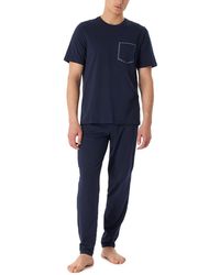 Schiesser - Schlafanzug Shirt Kurzarm/Hose lang-Nightwear Set Pyjamaset - Lyst