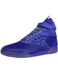 Reebok - Classic Exo Fit Hi Clean Pm Int S Leather Trainers-purple-8.5 - Lyst