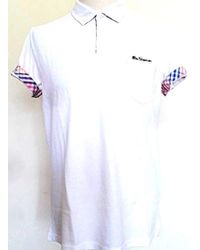 XXXXL BEN SHERMAN Men/'s Gingham Trimmed Polo T-Shirt Cotton MC10640 Grey S