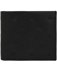 Calvin Klein Ckj Monogram Emboss Bifold W/c Geldbörse - Schwarz