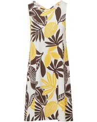 S.oliver - Kurzes Kleid mit Cut-Out-Detail Creme 42 - Lyst