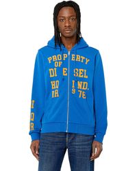 DIESEL - _S-GINN-HOOD-ZIP-K7 F_SHIRT_Blau_M - Lyst