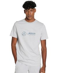 PUMA - T-Shirt Mercedes-AMG Petronas Motorsport con Logo da Uomo XL Team Silver Gray - Lyst