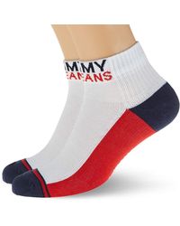 Tommy Hilfiger - Classic S Socks - Ankle Socks - Accessories - Tommy Hilfiger S Socks - Signature Embroidered Logo - 2 Pack - Lyst