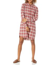 Goodthreads Flannel Long Sleeve Relaxed Fit Popover Shirt - Pink