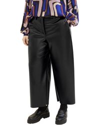 Tom Tailor - Plussize Fake-Leder Culotte Hose mit Gürtel - Lyst