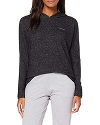 Calvin Klein L/S Hoodie Haut De Pyjama Femme - Noir