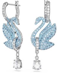 Swarovski - Iconic Swan Ohrringe - Lyst