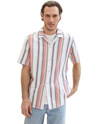 Tom Tailor - Regular Fit Kurzarm-Hemd mit Streifen - Lyst