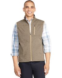 Izod - Advantage Performance Full Zip Sweater Fleece Vest - Lyst