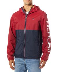Tommy Hilfiger - Lightweight Active Water Resistant Hooded Rain Jacket - Lyst