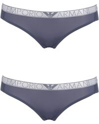 Emporio Armani - Underwear s Iconic Microfiber Bi-Pack High Brief - Lyst