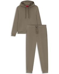 HUGO - Zweiteiliges Trainingsanzug-Set Aus Baumwoll-Terry Mit Logo-Print - Lyst