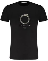 Trussardi - T-Shirt Uomo ica Corta Girocollo con Logo Stampato Puro Cotone Articolo TRU2MTS03 - Lyst