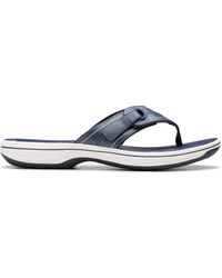 Clarks - Brinkley Reyna Synthetische Sandalen In Navy - Lyst