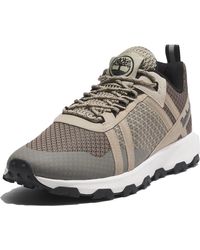 Timberland - Low Sneaker Winsor Trail Braun-Grau Textil - Lyst