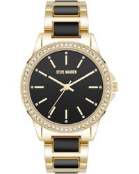 Steve Madden - Genuine Crystal Accented Bracelet Watch - Lyst