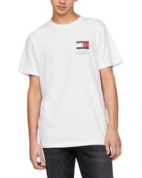 Tommy Hilfiger - T-shirt iche Corte Uomo Essential Flag Tee Slim Fit - Lyst
